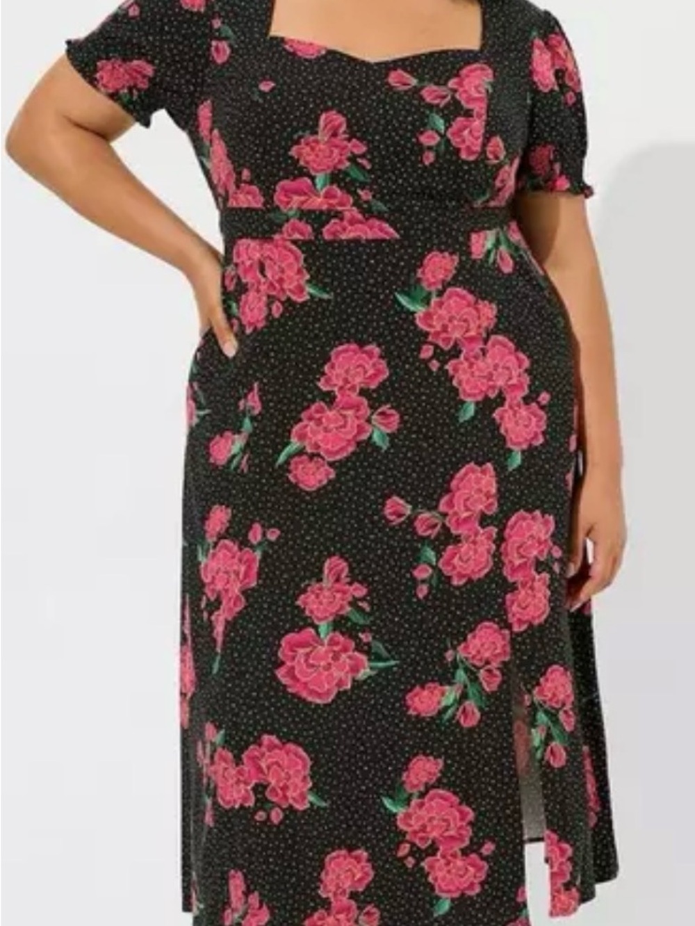 NWT Torrid tea length stretch challis sweetheart Aline dress size 3X